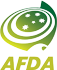 Logo of AFDA featuring a stylized representation of stars and a circular design in green and yellow.